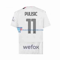 AC Milan Christian Pulisic 11 Koszulka Męska Wyjazdowy 2023-2024 Krótkie Rękawy