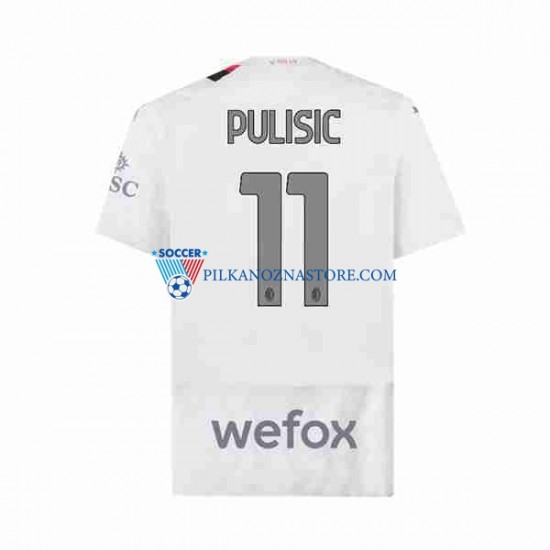 AC Milan Christian Pulisic 11 Koszulka Męska Wyjazdowy 2023-2024 Krótkie Rękawy