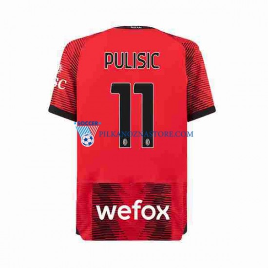AC Milan Christian Pulisic 11 Koszulka Męska Domowy 2023-2024 Krótkie Rękawy