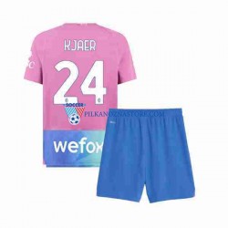 AC Milan dla Dzieci Simon Kjaer 24 Koszulka Trzeci 2023-2024 Krótkie Rękawy