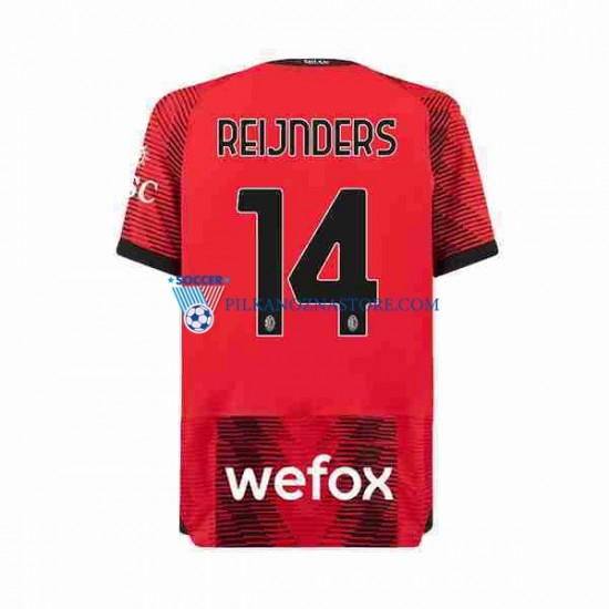 AC Milan Tijjani Reijnders 14 Koszulka Męska Domowy 2023-2024 Krótkie Rękawy