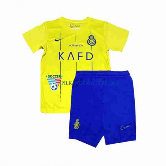 dla Dzieci Al-Nassr Ronaldo 7 Koszulka Domowy 2023-2024 Krótkie Rękawy