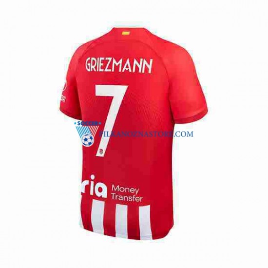 Atlético Madryt 2 Antoine Griezmann 7 Koszulka Męska Domowy 2023-2024 Krótkie Rękawy