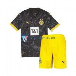 Borussia Dortmund dla Dzieci Koszulka Wyjazdowy 2023-2024 Krótkie Rękawy