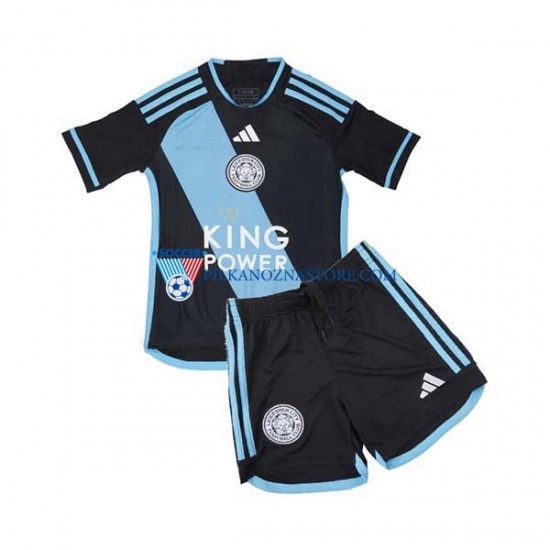 Leicester City dla Dzieci Koszulka Wyjazdowy 2023-2024 Krótkie Rękawy