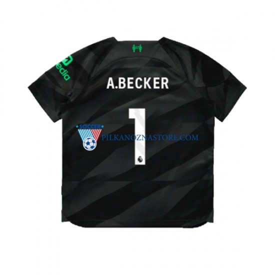 Strój Bramkarski Liverpool A.Becker 1 Koszulka Męska Wyjazdowy 2023-2024 Krótkie Rękawy