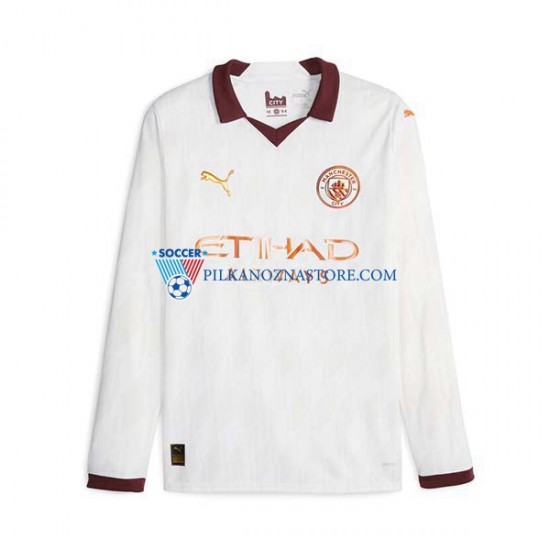 Manchester City Koszulka Męska Wyjazdowy 2023-2024 Długie Rękawy