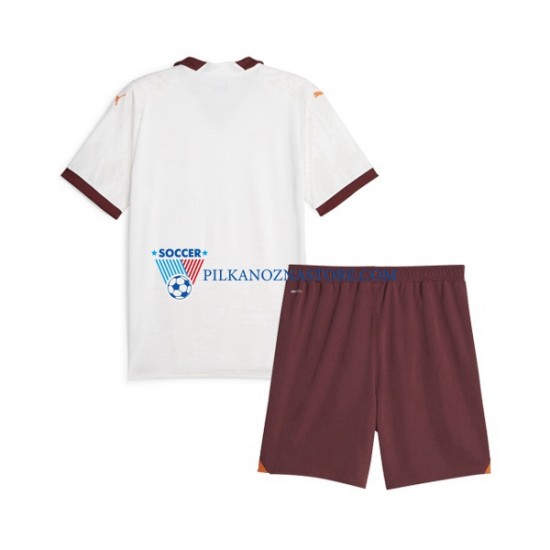 Manchester City dla Dzieci Koszulka Wyjazdowy 2023-2024 Krótkie Rękawy