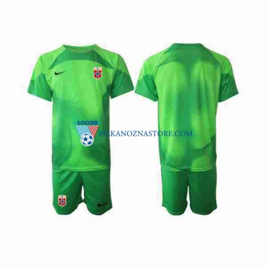 Strój Bramkarski Norwegia dla Dzieci Koszulka Domowy 2022 Krótkie Rękawy