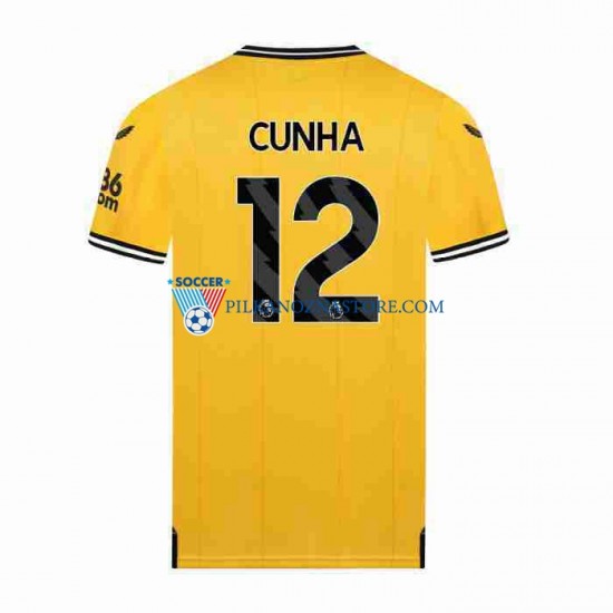 Wolverhampton Wanderers CUNHA 12 Koszulka Męska Domowy 2023-2024 Krótkie Rękawy