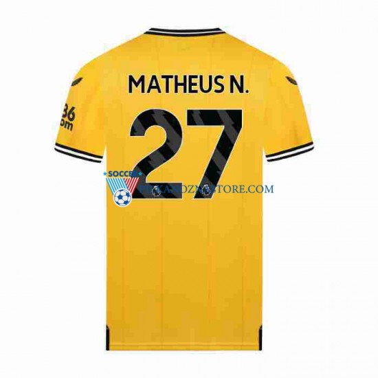 Wolverhampton Wanderers Matheus Nunes 27 Koszulka Męska Domowy 2023-2024 Krótkie Rękawy