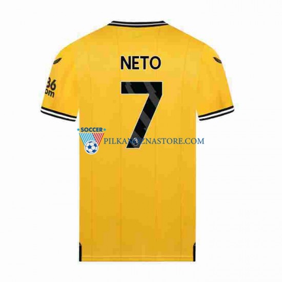 Wolverhampton Wanderers NETO 7 Koszulka Męska Domowy 2023-2024 Krótkie Rękawy