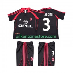 AC Milan dla Dzieci MALDINI 3 2000 2001 Retro Koszulka Trzeci Krótkie Rękawy