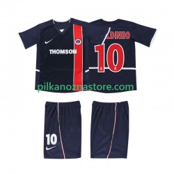 AC Milan dla Dzieci RONALDINHO 10 2003 Retro Koszulka Domowy 2002 Krótkie Rękawy