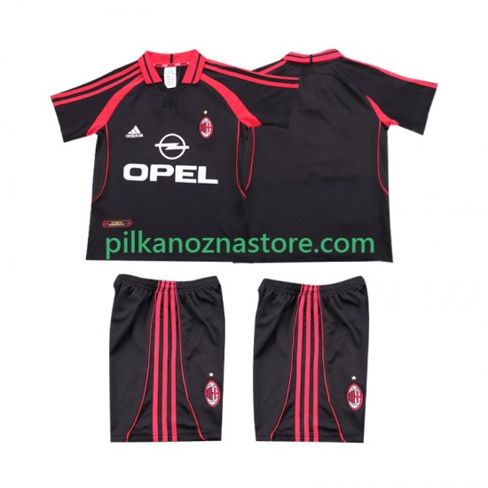 AC Milan dla Dzieci 2000 2001 Retro Koszulka Trzeci Krótkie Rękawy