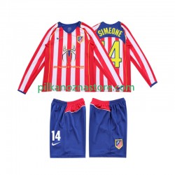 Atlético Madryt dla Dzieci SIMEONE 14 2005 Retro Koszulka Domowy 2004 Długie Rękawy