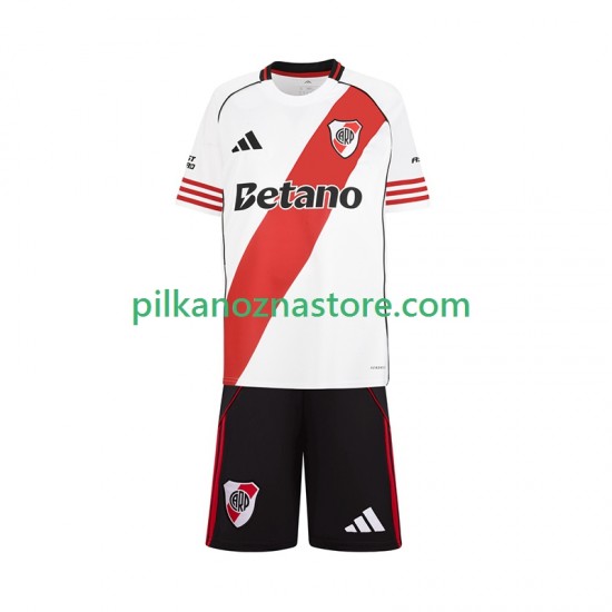 CA River Plate dla Dzieci Koszulka Domowy 2025-2026 Krótkie Rękawy