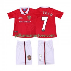 Manchester United dla Dzieci BECKHAM 7 2000 Retro Koszulka Domowy 1999 Krótkie Rękawy