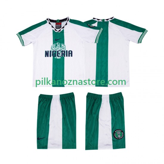 Nigeria dla Dzieci 1996 Retro Koszulka Wyjazdowy Krótkie Rękawy