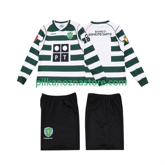 Sporting CP dla Dzieci 2001 2003 Retro Koszulka Domowy Długie Rękawy