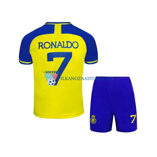 dla Dzieci Al-Nassr Ronaldo 7 Koszulka Domowy 2022-2023 Krótkie Rękawy