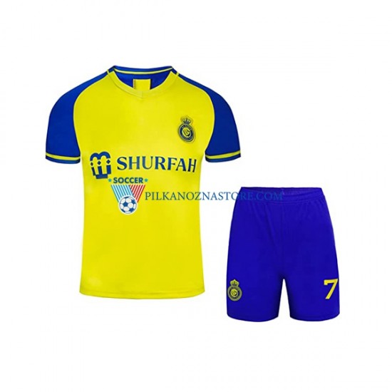dla Dzieci Al-Nassr Ronaldo 7 Koszulka Domowy 2022-2023 Krótkie Rękawy