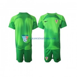 Strój Bramkarski Chorwacja dla Dzieci Koszulka Wyjazdowy MŚ 2022 Krótkie Rękawy