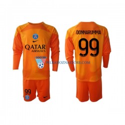 Strój Bramkarski Paris Saint-Germain dla Dzieci Donnarumma 99 Koszulka Wyjazdowy 2022-2023 Długie Rękawy