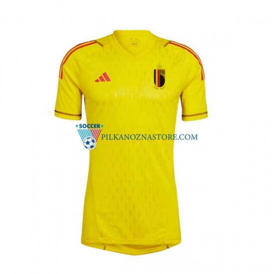 Strój Bramkarski Belgia Koszulka Męska Wyjazdowy MŚ 2022 Krótkie Rękawy