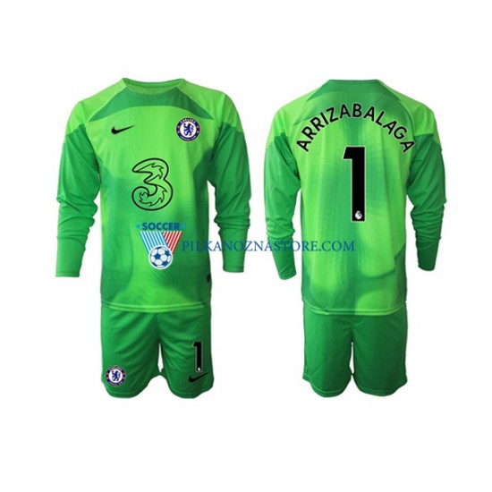 Strój Bramkarski Chelsea dla Dzieci Kepa Arrizabalaga 1 Koszulka Trzeci 2022-2023 Długie Rękawy