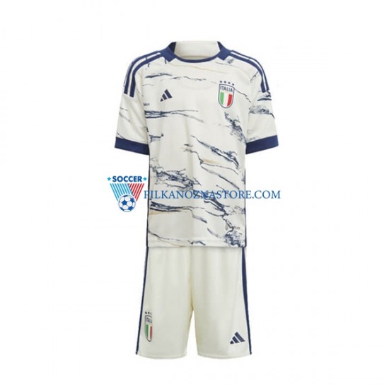 Włochy dla Dzieci Koszulka Wyjazdowy 2023 Krótkie Rękawy