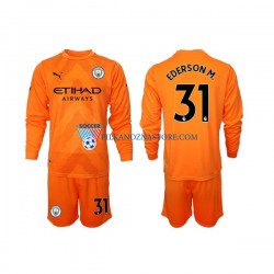 Strój Bramkarski Manchester City dla Dzieci Ederson M 31 Koszulka Trzeci 2022-2023 Długie Rękawy