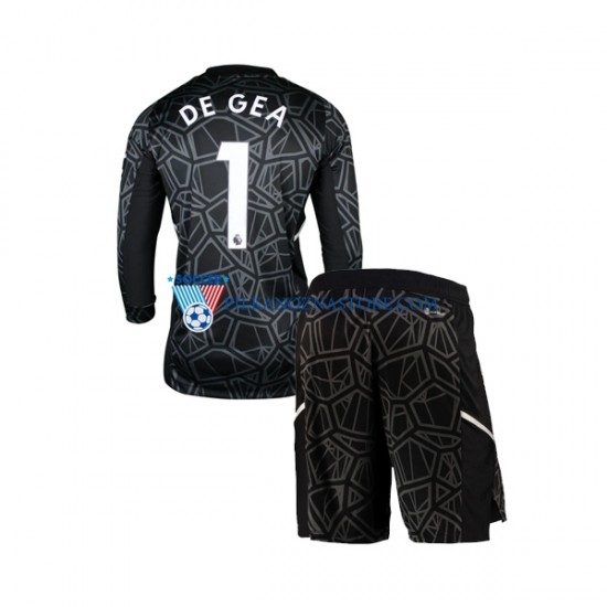 Strój Bramkarski Manchester United dla Dzieci DE GEA 1 Koszulka Wyjazdowy 2022-2023 Długie Rękawy