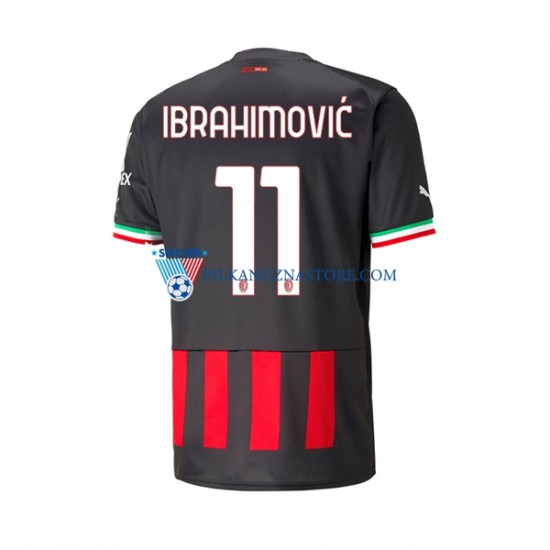 AC Milan Ibrahimović 11 Koszulka Męska Domowy 2022-2023 Krótkie Rękawy