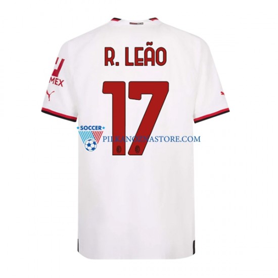 AC Milan Rafael Leao 17 Koszulka Męska Wyjazdowy 2022-2023 Krótkie Rękawy