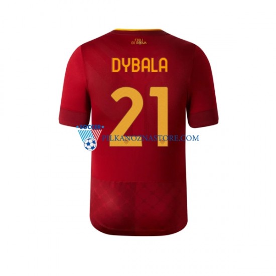 AS Roma Dybala 21 Koszulka Męska Domowy 2022-2023 Krótkie Rękawy