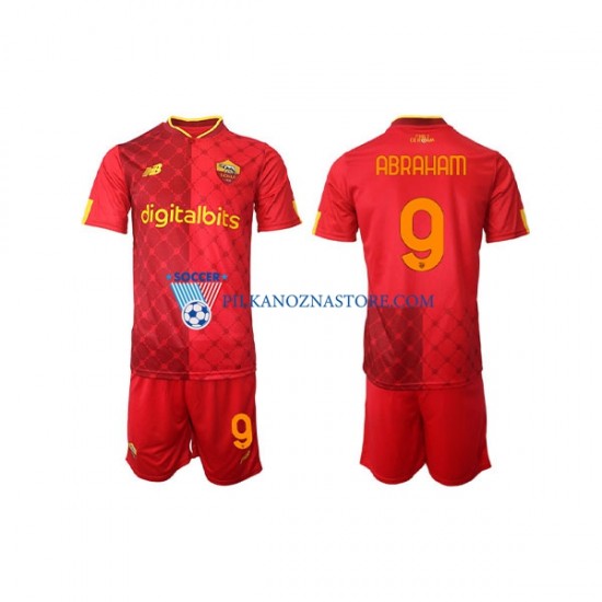 AS Roma dla Dzieci Tammy Abraham 9 Koszulka Domowy 2022-2023 Krótkie Rękawy