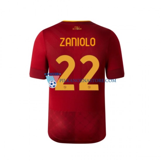 AS Roma Zaniolo 22 Koszulka Męska Domowy 2022-2023 Krótkie Rękawy