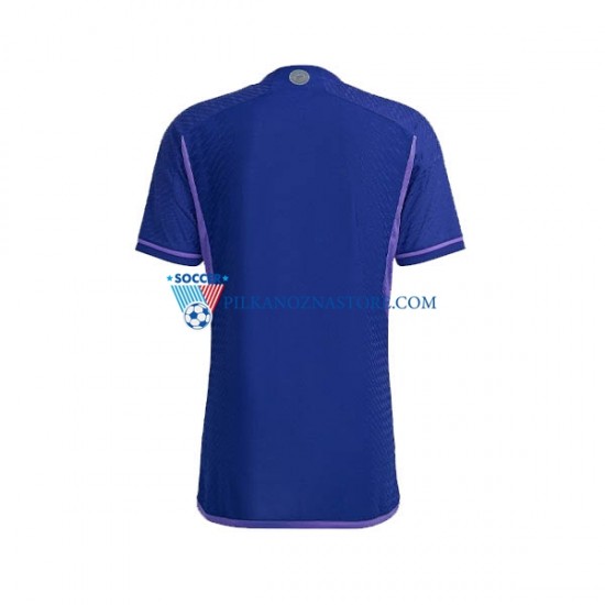 Argentyna Koszulka Męska Wyjazdowy MŚ 2022 Krótkie Rękawy