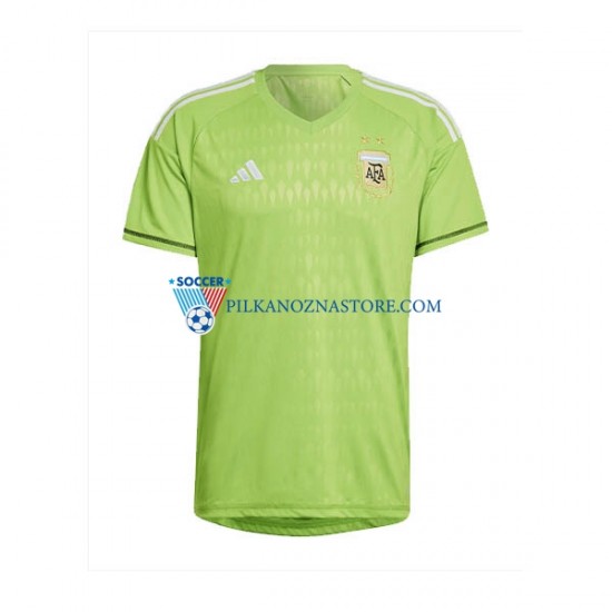 Strój Bramkarski Argentyna Koszulka Męska Wyjazdowy MŚ 2022 Krótkie Rękawy