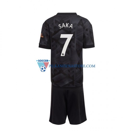 Arsenal dla Dzieci Saka 7 Koszulka Wyjazdowy 2022-2023 Krótkie Rękawy