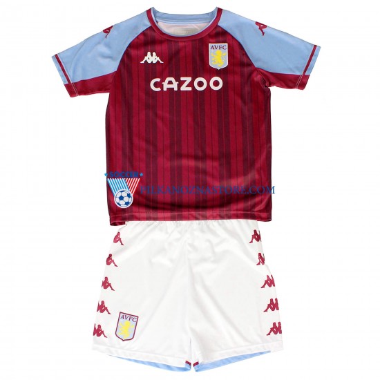 Aston Villa dla Dzieci Koszulka Domowy 2021-2022 Krótkie Rękawy