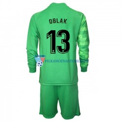 Strój Bramkarski Atlético Madryt dla Dzieci Jan Oblak 13 Koszulka Trzeci 2021-2022 Długie Rękawy