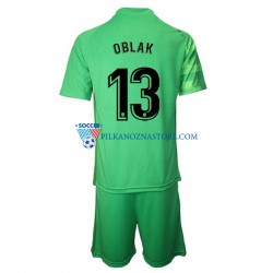 Strój Bramkarski Atlético Madryt dla Dzieci Jan Oblak 13 Koszulka Trzeci 2021-2022 Krótkie Rękawy