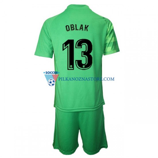 Strój Bramkarski Atlético Madryt dla Dzieci Jan Oblak 13 Koszulka Trzeci 2021-2022 Krótkie Rękawy