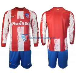 Atlético Madryt dla Dzieci Koszulka Domowy 2021-2022 Długie Rękawy