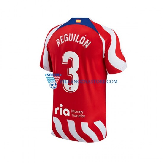 Atlético Madryt Sergio Reguilon 3 Koszulka Męska Domowy 2022-2023 Krótkie Rękawy