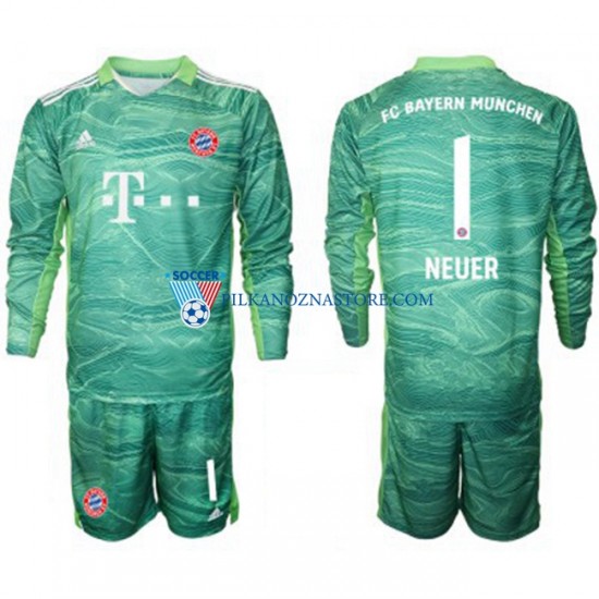 Strój Bramkarski Bayern Monachium dla Dzieci Manuel Neuer 1 Koszulka Trzeci 2021-2022 Długie Rękawy