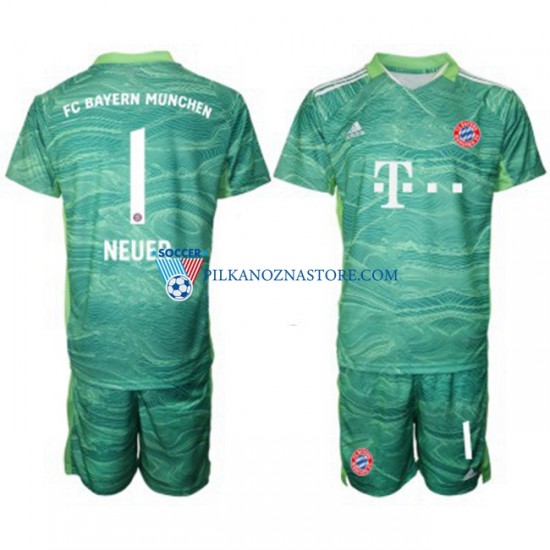Strój Bramkarski Bayern Monachium dla Dzieci Manuel Neuer 1 Koszulka Trzeci 2021-2022 Krótkie Rękawy