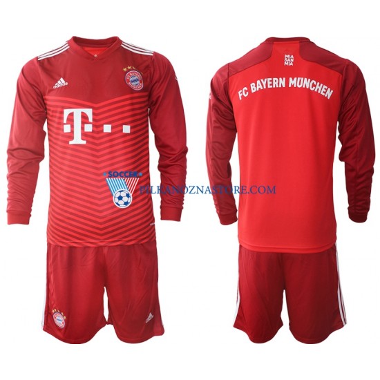 Bayern Monachium dla Dzieci Koszulka Domowy 2021-2022 Długie Rękawy